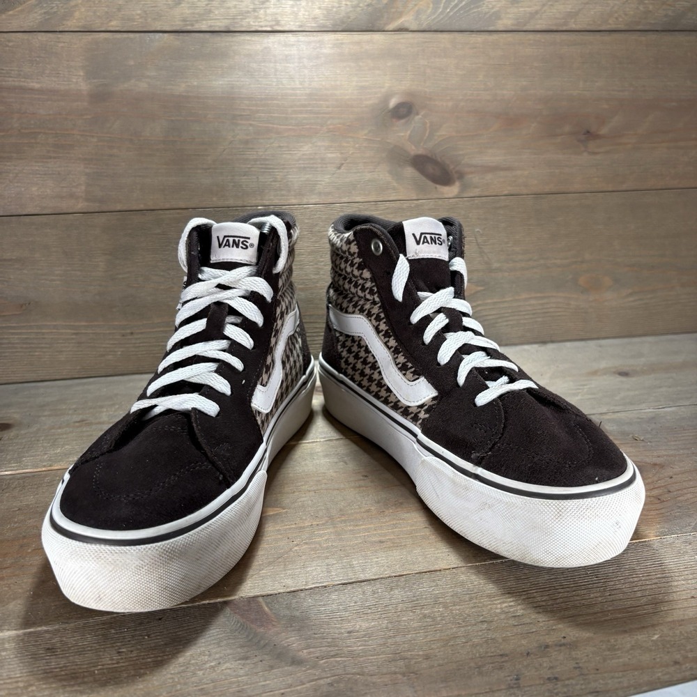 vans sk8 HI stackform womens size 7 shoes brown platform athletic skate sneakers - Picture 3 of 9